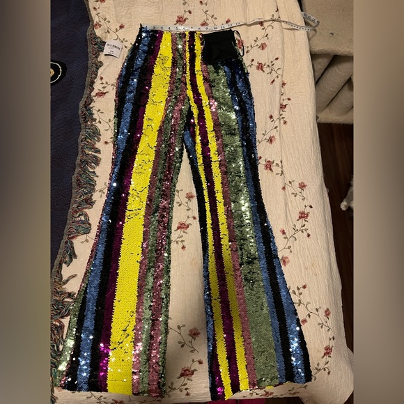 NWT Forever 21 Sequin Party Pants - Picture 1 of 4